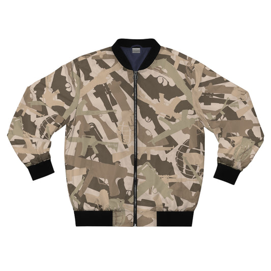 Men's Camouflage Bomber Jacket - Stylish Military-Inspired Outerwear